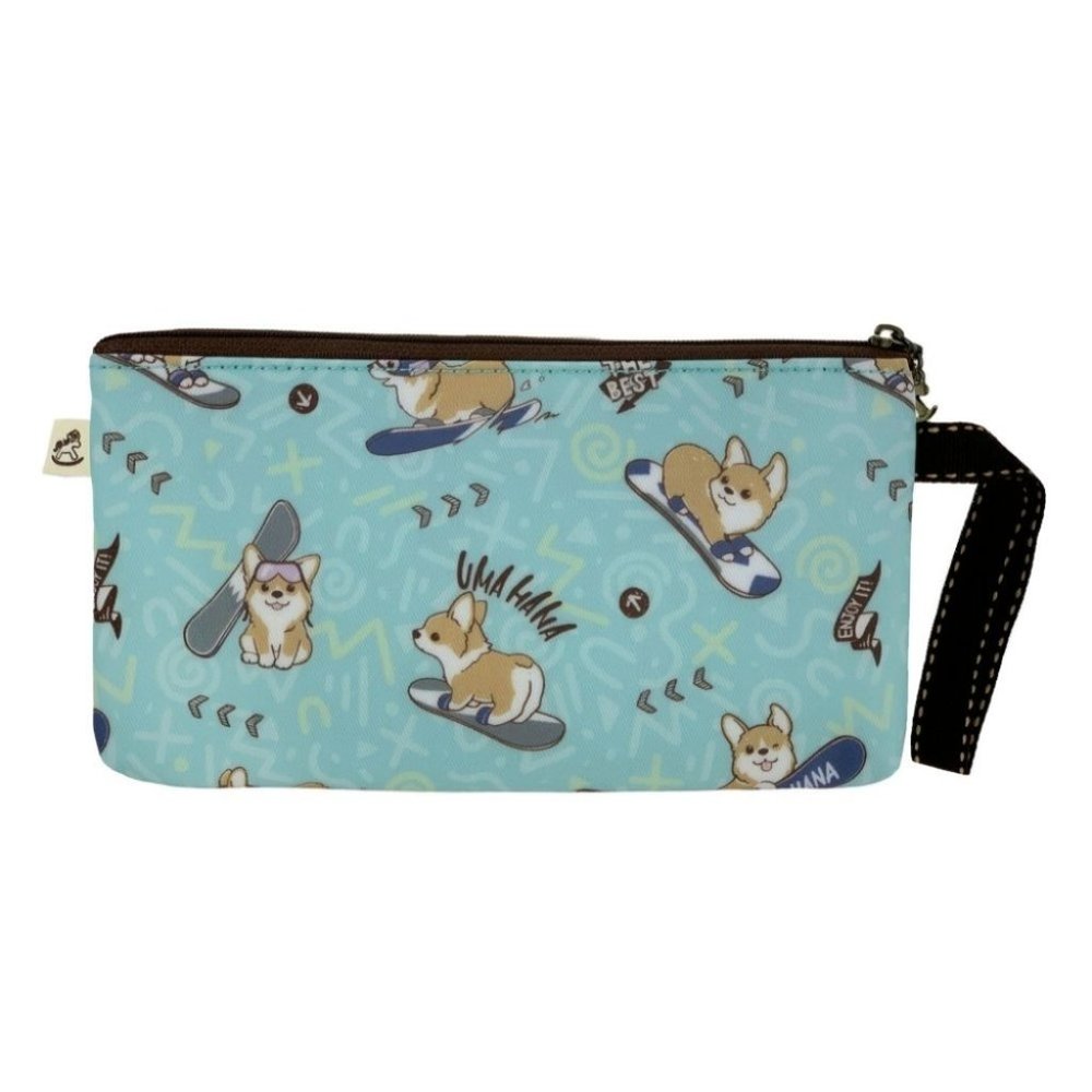Waterproof Corgi Long Coin Purse Wristlet Bag